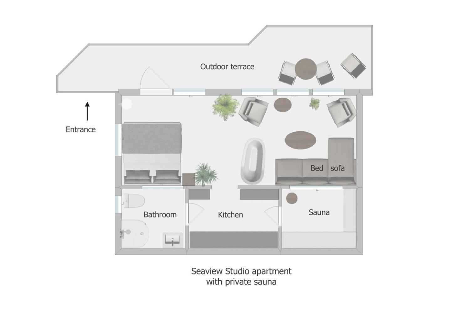 Lovely Studio Apartment Seaview & Private Sauna Lerum Exteriér fotografie